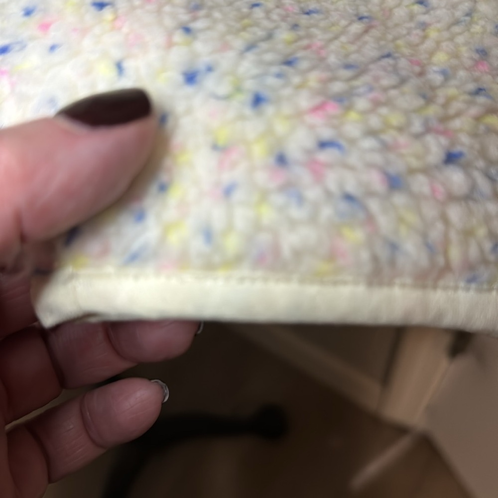 J Crew Sherpa Jacket Off White & Pastel Confetti - Picture 6 of 10